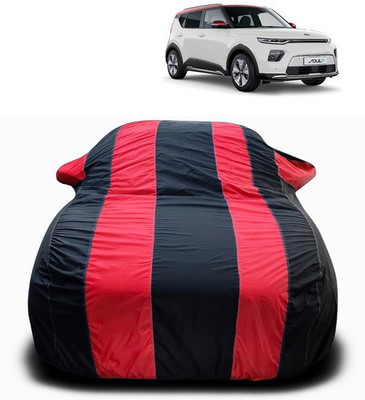 ANTHUB Car Cover For Kia Soul EV (With Mirror Pockets)(Red, Black)