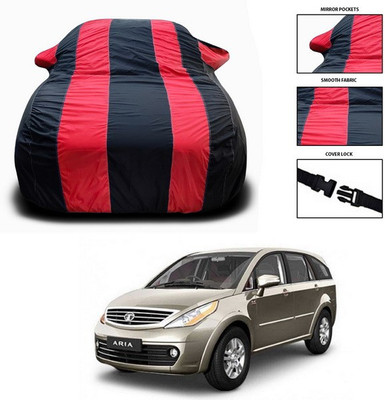 ANTHUB Car Cover For Tata Aria (With Mirror Pockets)(Red, Black)