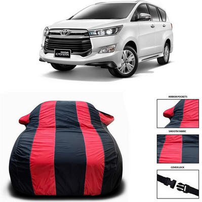 SEBONGO Car Cover For Toyota Innova Crysta (With Mirror Pockets)(Red)