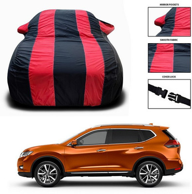 ANTHUB Car Cover For Nissan X-Trail Hybrid (With Mirror Pockets)(Red, Black)