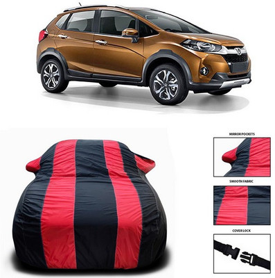 ANTHUB Car Cover For Honda WRV (With Mirror Pockets)(Red, Black)