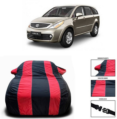 ANTHUB Car Cover For Tata Aria (With Mirror Pockets)(Red, Black)