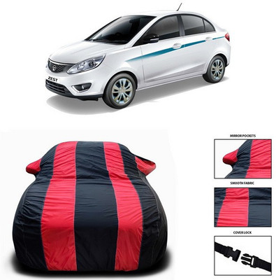 ANTHUB Car Cover For Tata Zest (With Mirror Pockets)(Red, Black)