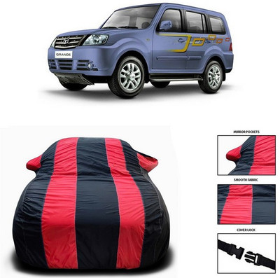 ANTHUB Car Cover For Tata Grand Dicor (With Mirror Pockets)(Red, Black)