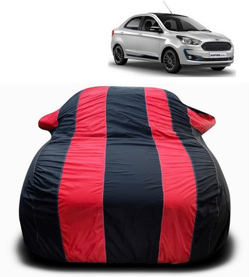 ANTHUB Car Cover For Ford Figo Aspire (With Mirror Pockets)(Red)