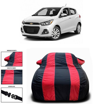 ANTHUB Car Cover For Chevrolet Spark (With Mirror Pockets)(Red)