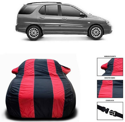 ANTHUB Car Cover For Tata Indigo Marina (With Mirror Pockets)(Red, Black)