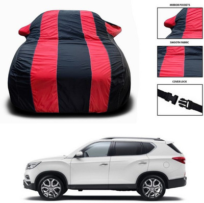 ANTHUB Car Cover For Mahindra XUV400 (With Mirror Pockets)(Red, Black)