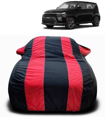 SEBONGO Car Cover For Kia Soul (With Mirror Pockets)(Red)