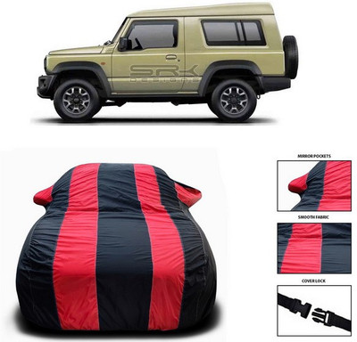 ANTHUB Car Cover For Maruti Gypsy King (With Mirror Pockets)(Red, Black)
