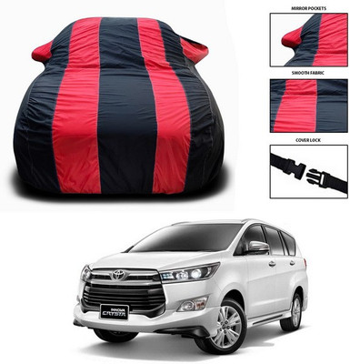 SEBONGO Car Cover For Toyota Innova Crysta(Red, Black)