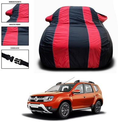 ANTHUB Car Cover For Renault Duster (With Mirror Pockets)(Red, Black)