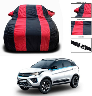 ANTHUB Car Cover For Tata Nexon (With Mirror Pockets)(Red, Black)