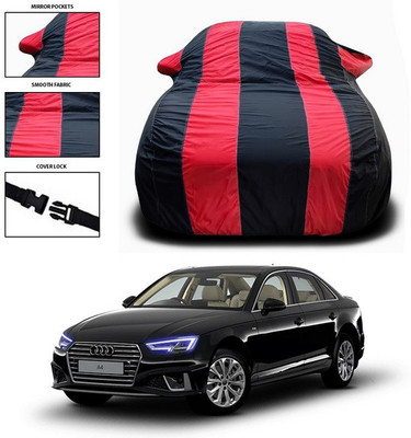 SEBONGO Car Cover For Audi A4 (With Mirror Pockets)(Red)