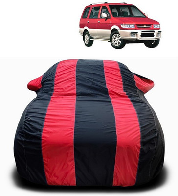 ANTHUB Car Cover For Chevrolet Tavera (With Mirror Pockets)(Red)