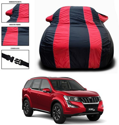 SEBONGO Car Cover For Mahindra XUV 500 (With Mirror Pockets)(Red, Black)