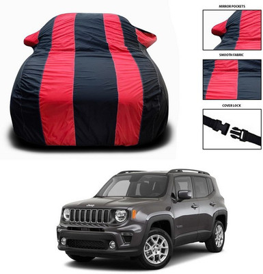 ANTHUB Car Cover For Jeep Renegade (With Mirror Pockets)(Red, Black)