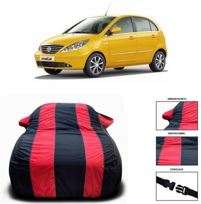 ANTHUB Car Cover For Tata Indica Vista (With Mirror Pockets)(Red, Black, For 2019, 2020, 2021, 2022, 2023 Models)