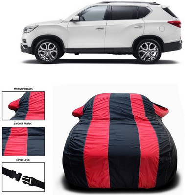 ANTHUB Car Cover For Mahindra XUV400 (With Mirror Pockets)(Red, Black)