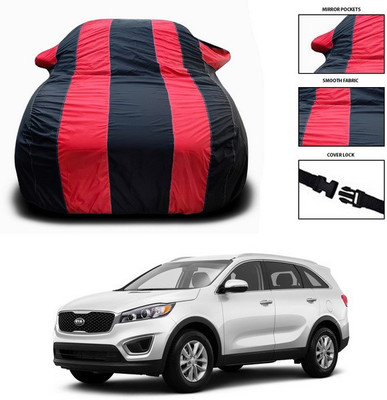 ANTHUB Car Cover For Kia Sorento (With Mirror Pockets)(Red, Black)