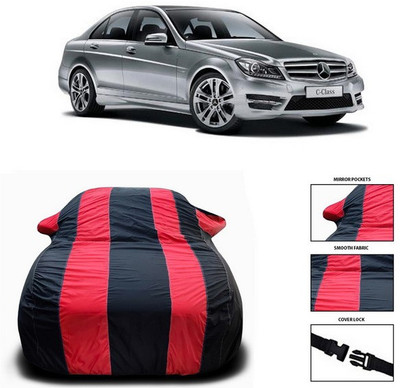 ANTHUB Car Cover For Mercedes Benz C-Class Cabriolet (With Mirror Pockets)(Red, Black)