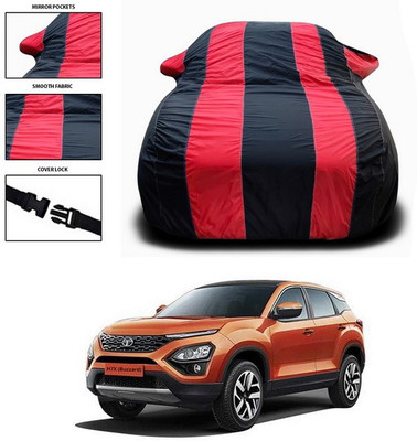 SEBONGO Car Cover For Tata H7X (With Mirror Pockets)(Red, Black)