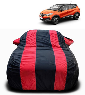 ANTHUB Car Cover For Renault Captur (With Mirror Pockets)(Red, Black)