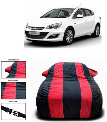 SEBONGO Car Cover For Opel Astra (With Mirror Pockets)(Red, Black)