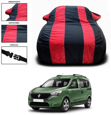 SEBONGO Car Cover For Renault Dokker (With Mirror Pockets)(Red, Black)