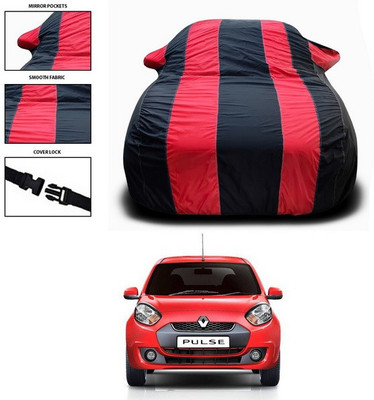 ANTHUB Car Cover For Renault Pulse (With Mirror Pockets)(Red, Black)
