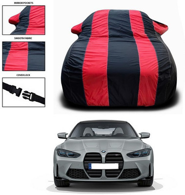 ANTHUB Car Cover For BMW M4 (With Mirror Pockets)(Red, Black)