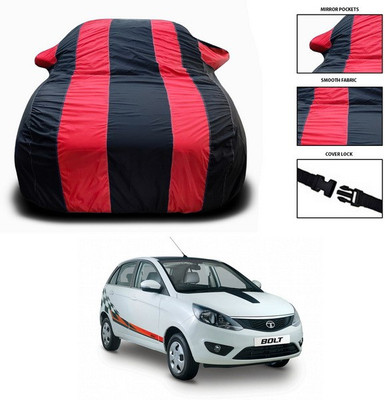 ANTHUB Car Cover For Tata Bolt (With Mirror Pockets)(Red, Black)