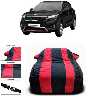 SEBONGO Car Cover For Kia SELTOS (With Mirror Pockets)(Red)