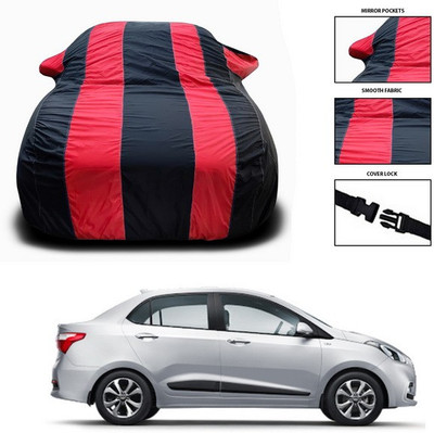 ANTHUB Car Cover For Hyundai Xcent (With Mirror Pockets)(Red)