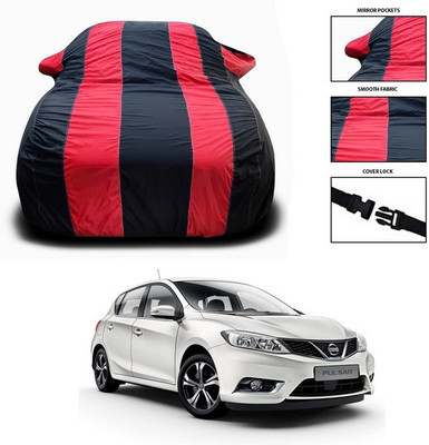 SEBONGO Car Cover For Nissan Pulsar (With Mirror Pockets)(Red, Black)
