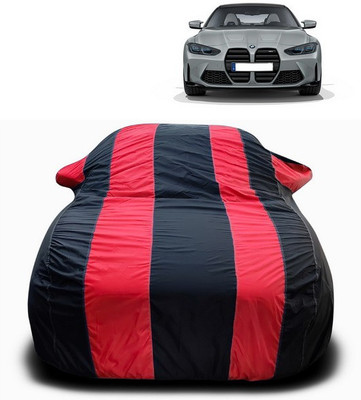 ANTHUB Car Cover For BMW M4 (With Mirror Pockets)(Red, Black)