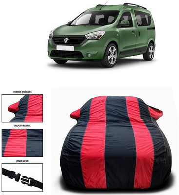 ANTHUB Car Cover For Renault Dokker (With Mirror Pockets)(Red, Black)