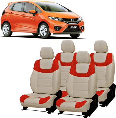 AutoSafe PU Leather Car Seat Cover For Honda Jazz(Detachable Head Rest, 5 Seater)