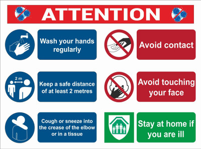 CREATIVE ADVERTISERS WELLNESS AND HYGIENE Emergency Sign