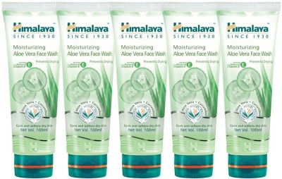 HIMALAYA Moisturizing Aloe Vera  (Pack of 5) Face Wash(500)