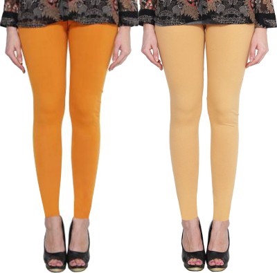 Clarita Ankle Length Ethnic Wear Legging(Yellow, Gold, Solid)