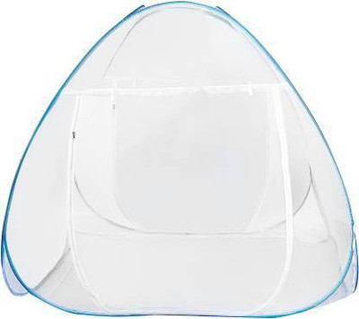DAYGLOW Polyester Adults Washable Mosquito Net for King Size Bed|Polyester, Foldable, High Durability| Mosquito Net(White, Tent)