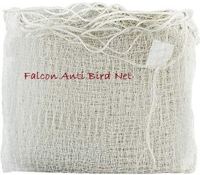 FALCON Pigeon Control Anti Bird Net 10 Foot X 10 Foot in 100 Sq.Ft (White Color) Camping Net(White)
