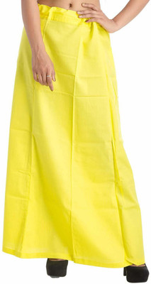 mahak creation M LIGHT YELLOW REDIMENT PATTICOAT Pure Cotton Petticoat(Free)