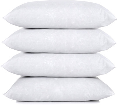 Kanishka enterprises SST-01 Polyester Fibre Solid Sleeping Pillow Pack of 4(White)