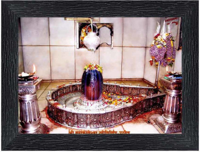 pnf Ujjain's Shri Mahakaleshwar Temple shankar Religious Photo Frames-22577 Digital Reprint 8 inch x 6 inch Painting(With Frame)