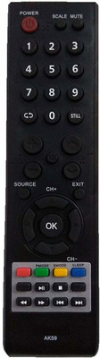 BhalTech AK59 TV Compatible with LED LCD TV AKAI Remote Controller(Black)
