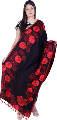 Vasaba Floral Print Wool Blend Women Stole