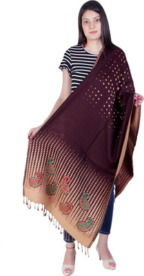 Vasaba Floral Print Wool Blend Women Scarf
