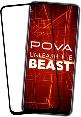 VAlight Edge To Edge Tempered Glass for Tecno POVA(Pack of 1)